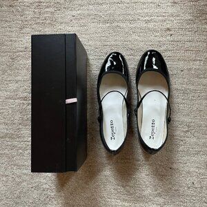 Repetto Camille Ballet Flats Sz 41 Black Patent